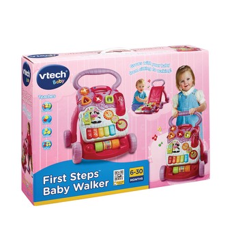 Vtec First Steps Baby Walker Refresh Pink With lights and sounds! 