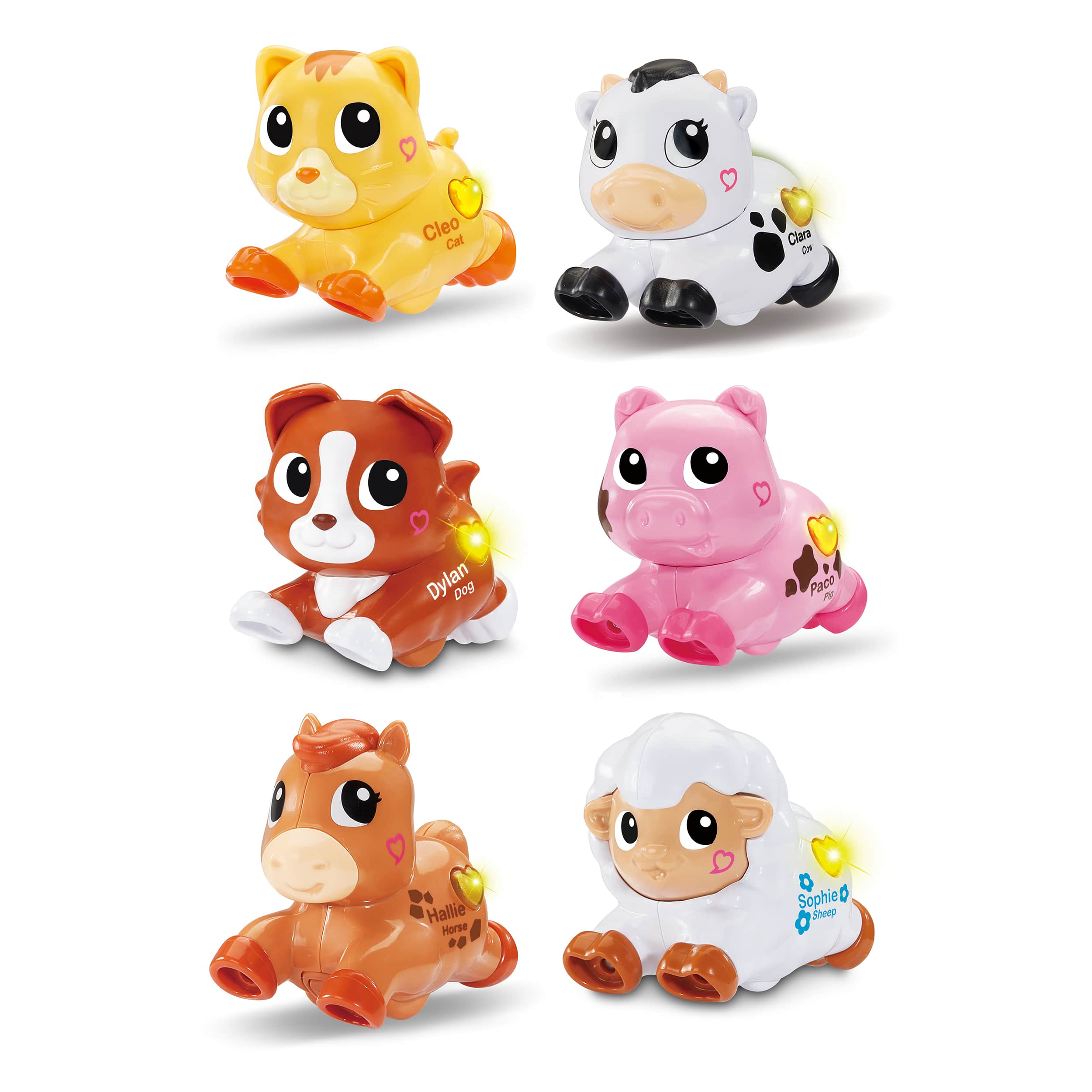 Choose from 6 different Animal Friends characters and learn more about farm animals in fun playful setting.