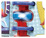 4 light-up buttons provide interactive play.