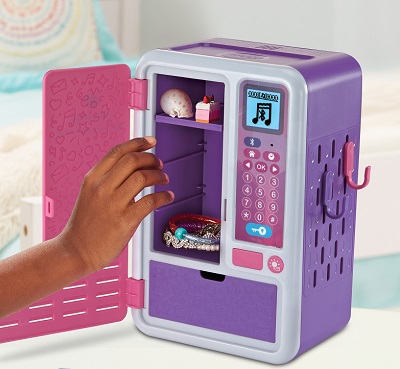 Keep little treasures safe inside a customizable locker with an unlock code that you create yourself. Keep little treasures safe inside a customizable locker with an unlock code that you create yourself.