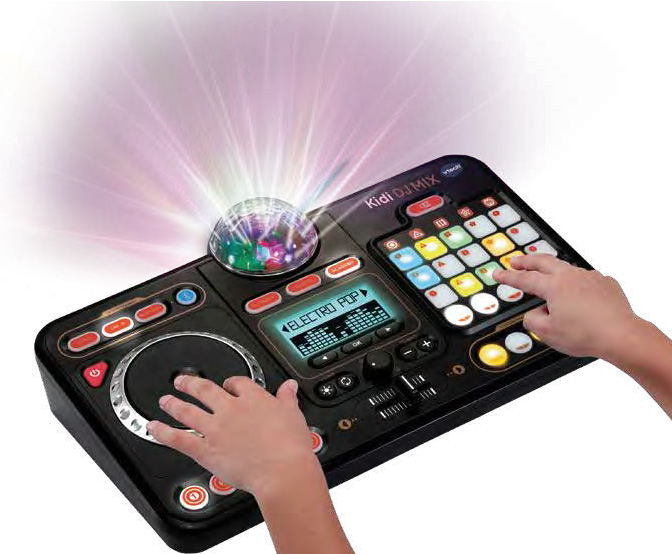 Mix and jam with a DJ turntable, 15 built-in songs and 2000+ sound combinations.