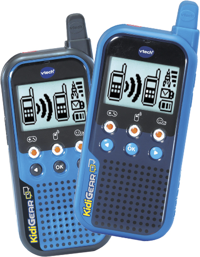 KidiGear, Keep in touch indoors and out, at home or on the go with up to  650-foot range! Find out more about the KidiGear Walkie Talkies from VTech!