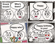 Make your own comic strips with speech bubbles, frames, stamps, and filters.