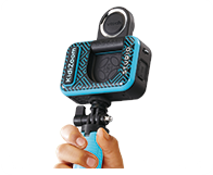 Use the flip-up lens to capture the perfect selfie video.