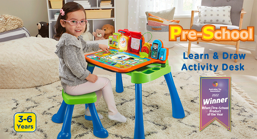 Pre-School. Learn & Draw Activity Desk. for 3 to 6 Years.