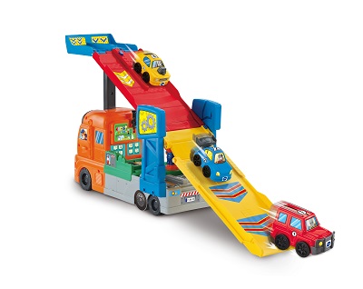 In track mode, see which of the cars is the fastest by launching them from the top of the track. In track mode, see which of the cars is the fastest by launching them from the top of the track.