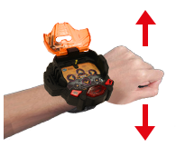 Shake your wrist when wearing the wristband