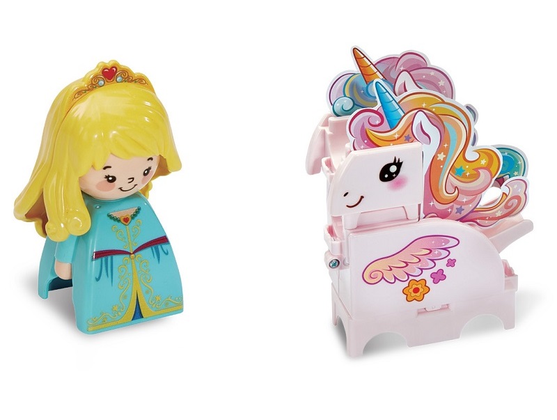 Build and play with the stackable princess and unicorn. Build and play with the stackable princess and unicorn.